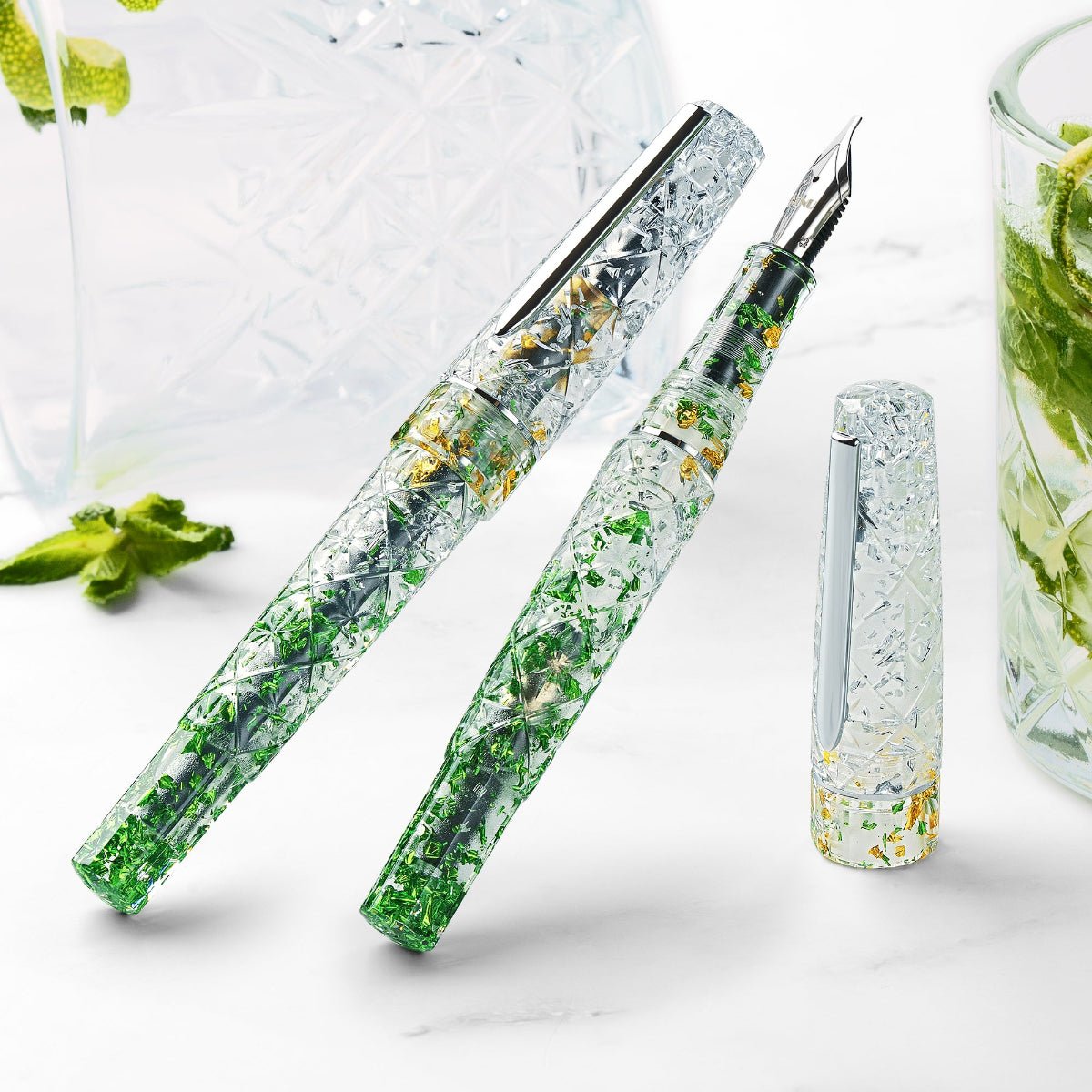 Benu Cocktail Hour Fountain Pen - Mojito - Pen Boutique Ltd