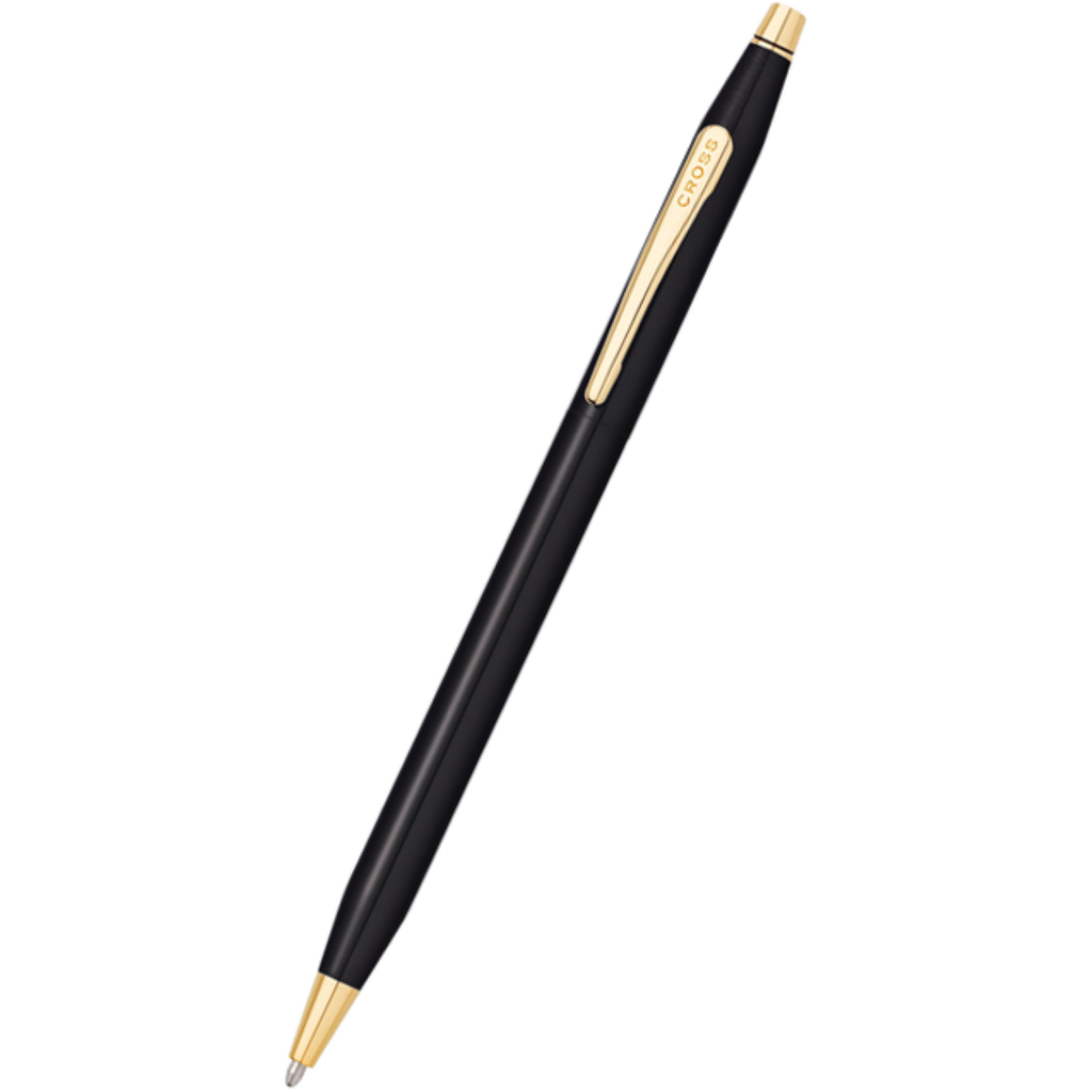 Cross Century Ballpoint Pen - Black - Gold Trim-Pen Boutique Ltd