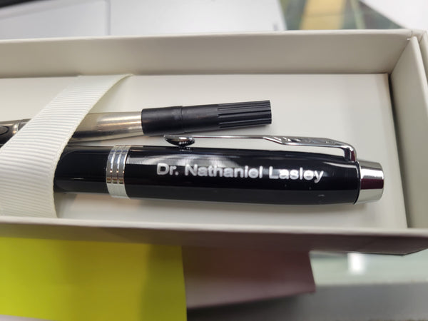 (Outlet) (Mis-engraved) Parker IM Black Chrome Trim Rollerball Pen-Pen Boutique Ltd
