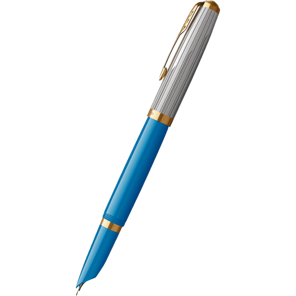 Parker 51 Fountain Pen - Premium Turquoise - Gold Trim-Pen Boutique Ltd