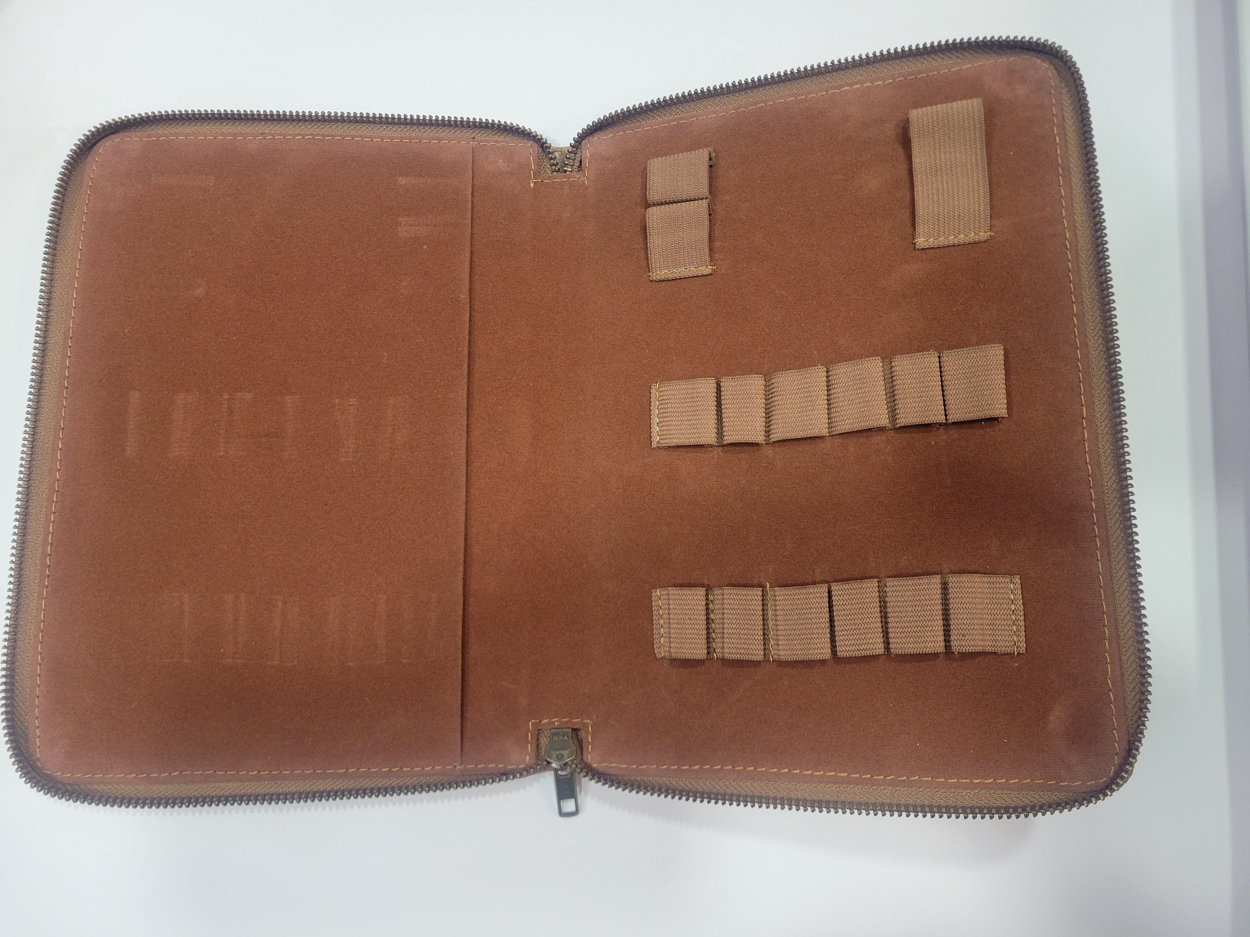 (Outlet) Pen Boutique Yak Leather A5 Zipped Folio - Crazy Horse - Tan - Pen Boutique Ltd