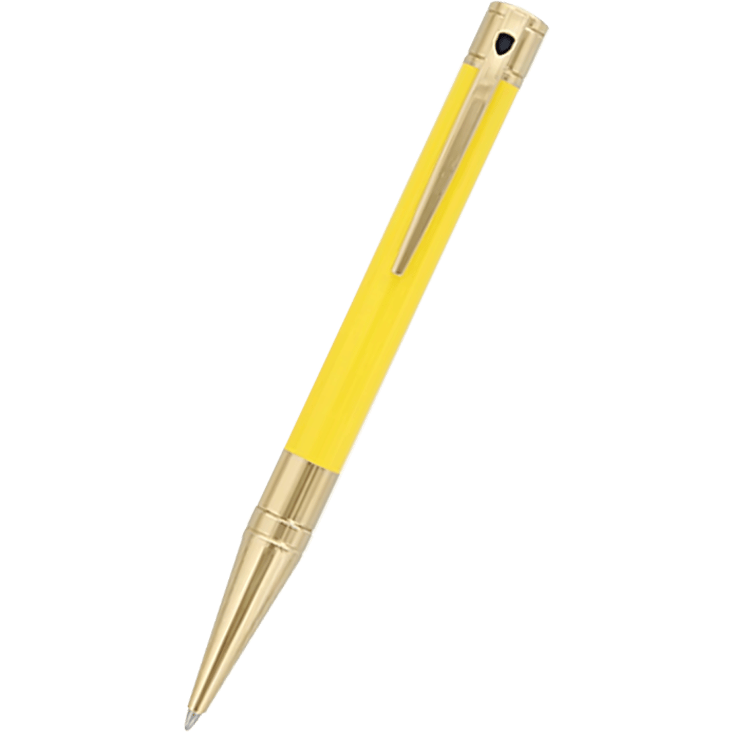 S T Dupont D-Initial Ballpoint Pen - Pastel Vanilla - Yellow Gold Trim-Pen Boutique Ltd