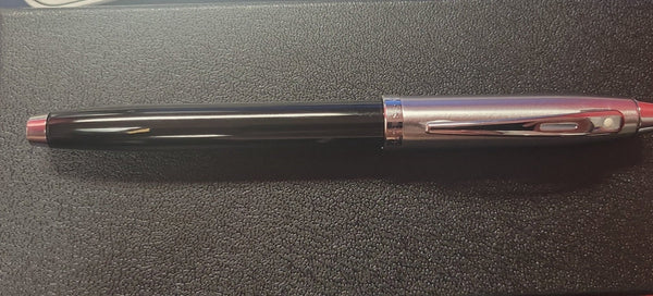 (Outlet) Sheaffer 100 Black Lacquer with Brushed Chrome Cap Rollerball Pen-Pen Boutique Ltd