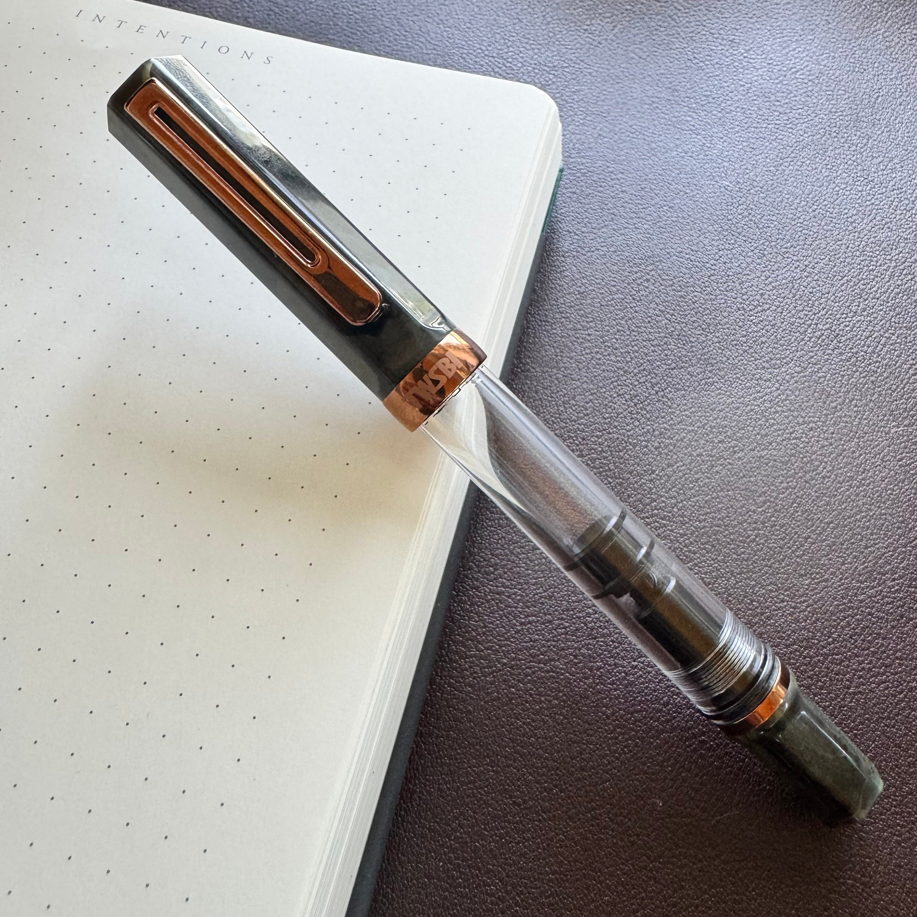 TWSBI Eco Fountain Pen – Serpentine Green with Bronze Trim