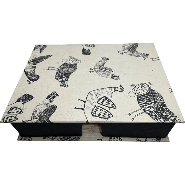 (Outlet) Monk Paper "Art by Children- Birds" Lokta Stationery Box Set-Pen Boutique Ltd