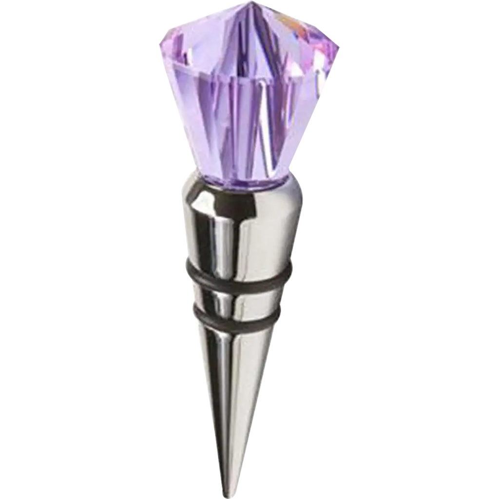 PBL Diamond Glass Amethyst Bottlestopper-Pen Boutique Ltd