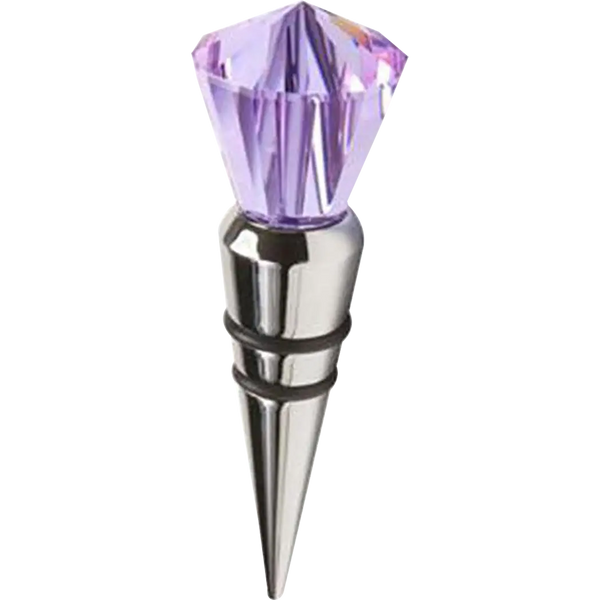 PBL Diamond Glass Amethyst Bottlestopper-Pen Boutique Ltd