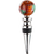 PBL Gemstone Globe with Copper Amber Opalite Ocean on a Bright Silver Wine Bottlestopper-Pen Boutique Ltd