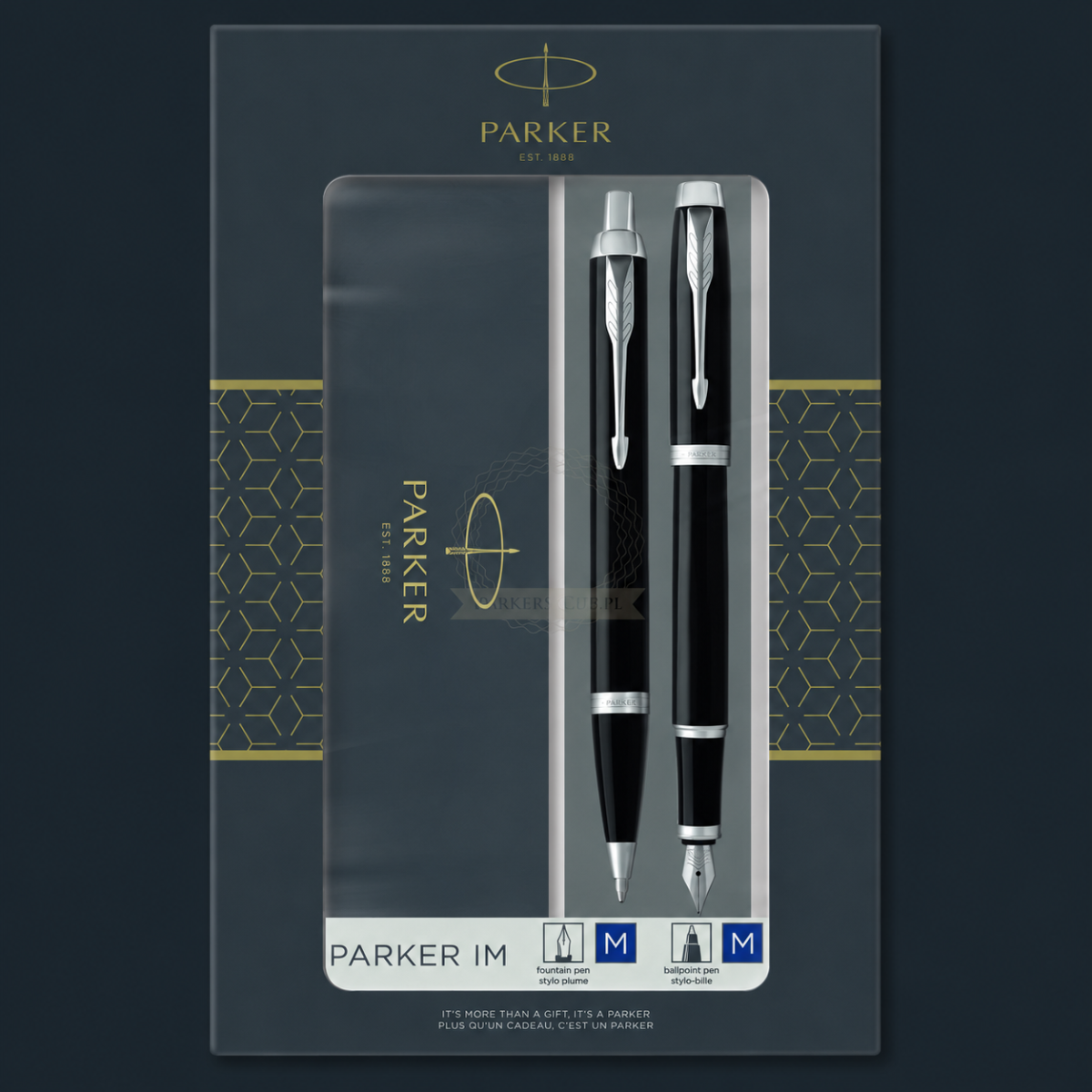 Parker IM Black CT Fountain Pen & Ballpoint Pen in a Gift Box-Pen Boutique Ltd
