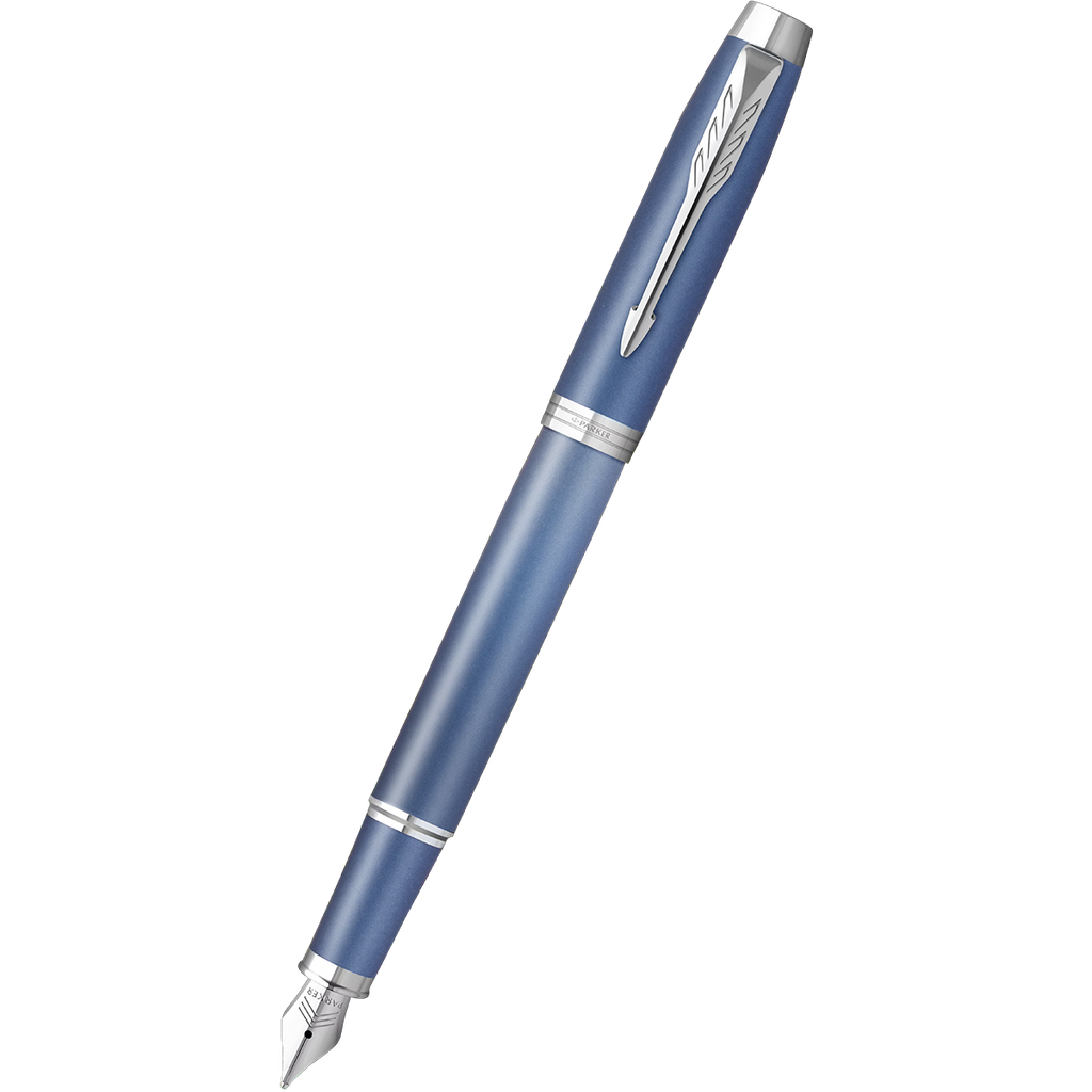 Parker IM Writing Rituals Fountain Pen - Peaceful Blue Gradient - Chrome Trim-Pen Boutique Ltd