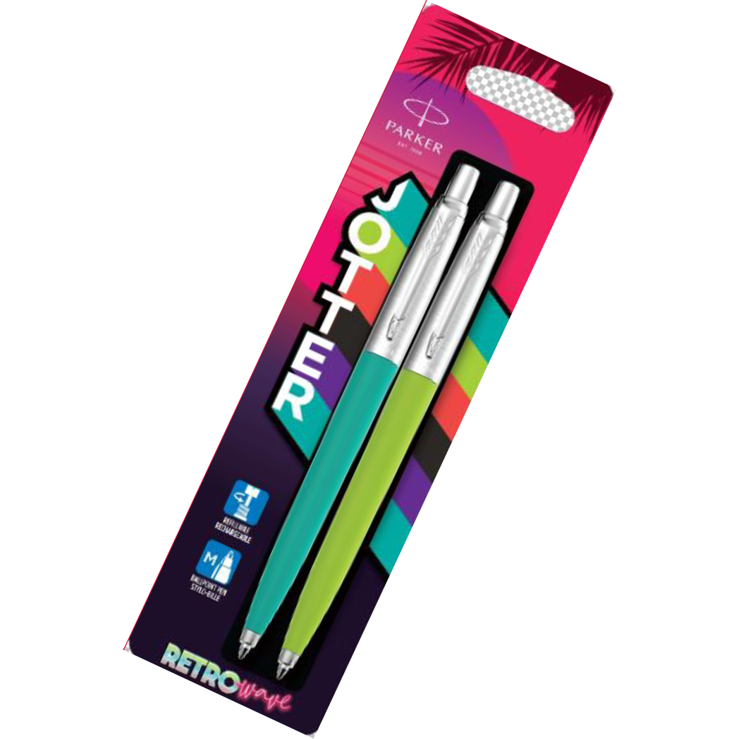 Parker Jotter Ballpoint Pens - 80'S Retrowave Turquoise & Green-Pen Boutique Ltd