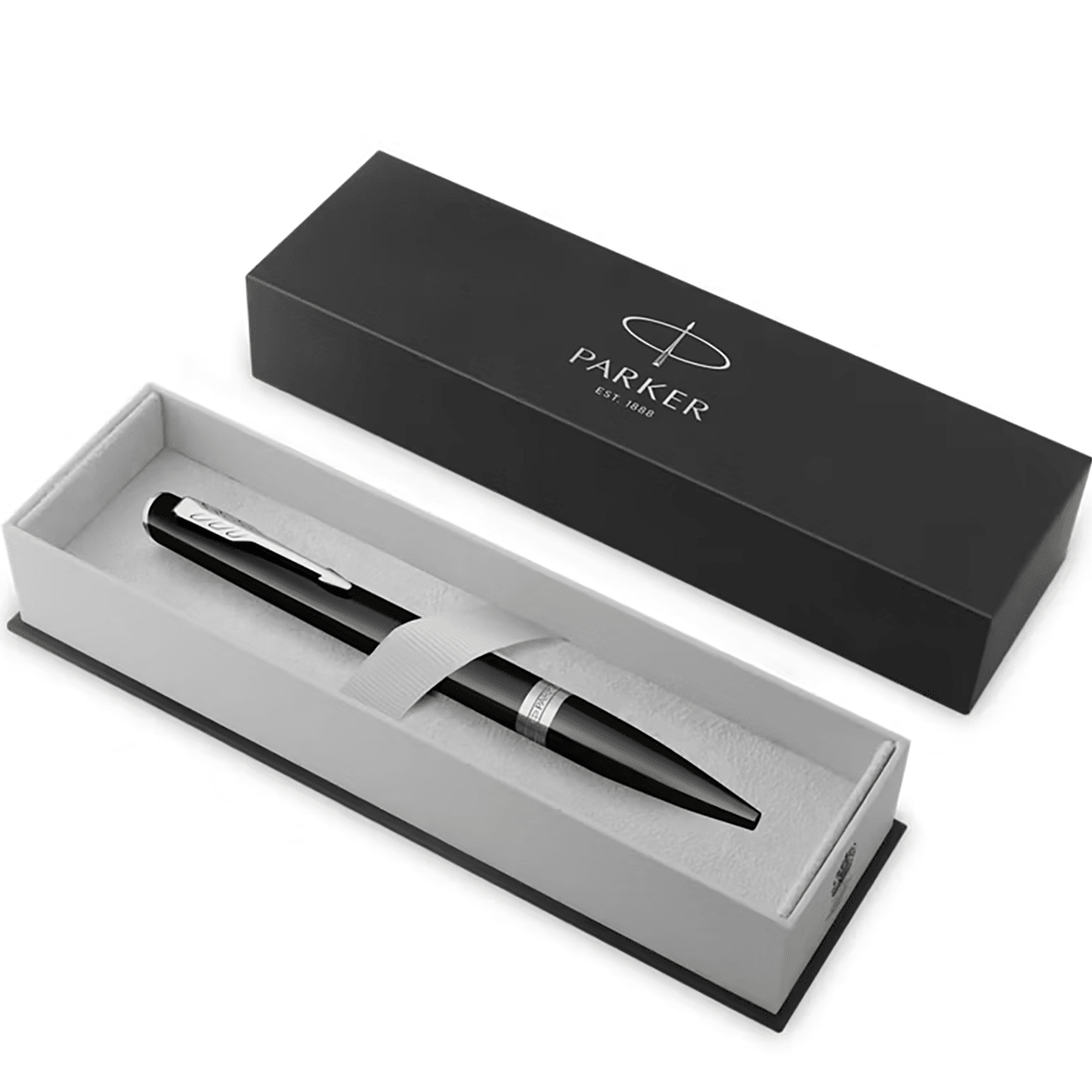 Parker Meridian Ballpoint Pen - Black - Chrome Trim - Pen Boutique Ltd