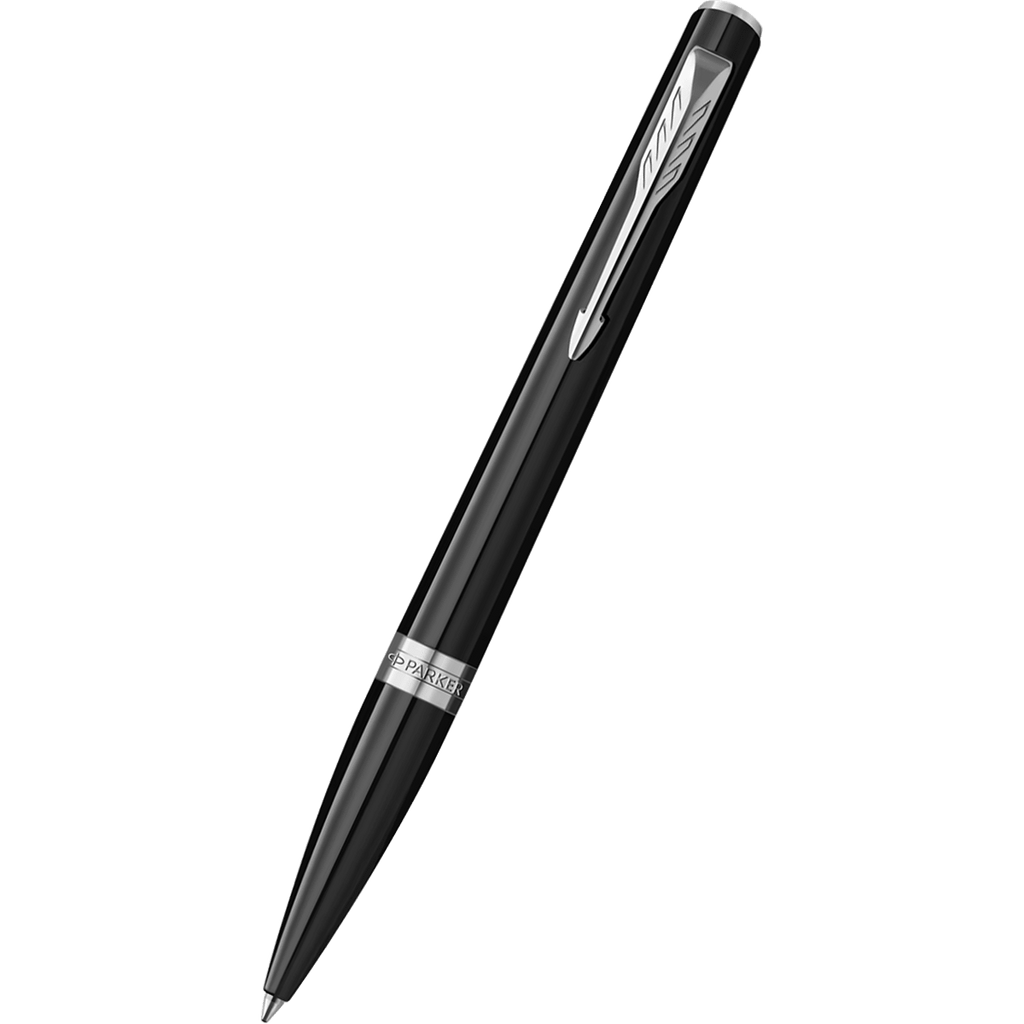 Parker Meridian Ballpoint Pen - Black - Chrome Trim - Pen Boutique Ltd