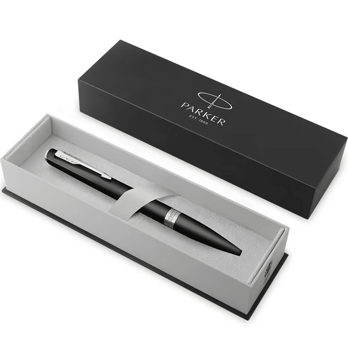 Parker Meridian Ballpoint Pen - Matte Black - Chrome Trim - Pen Boutique Ltd
