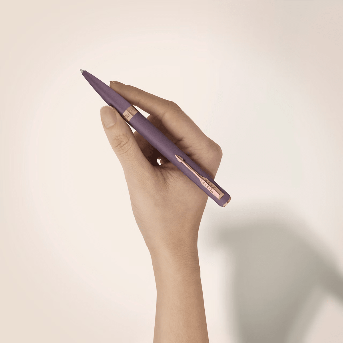 Parker Meridian Ballpoint Pen - Purple - Pink Gold Trim - Pen Boutique Ltd