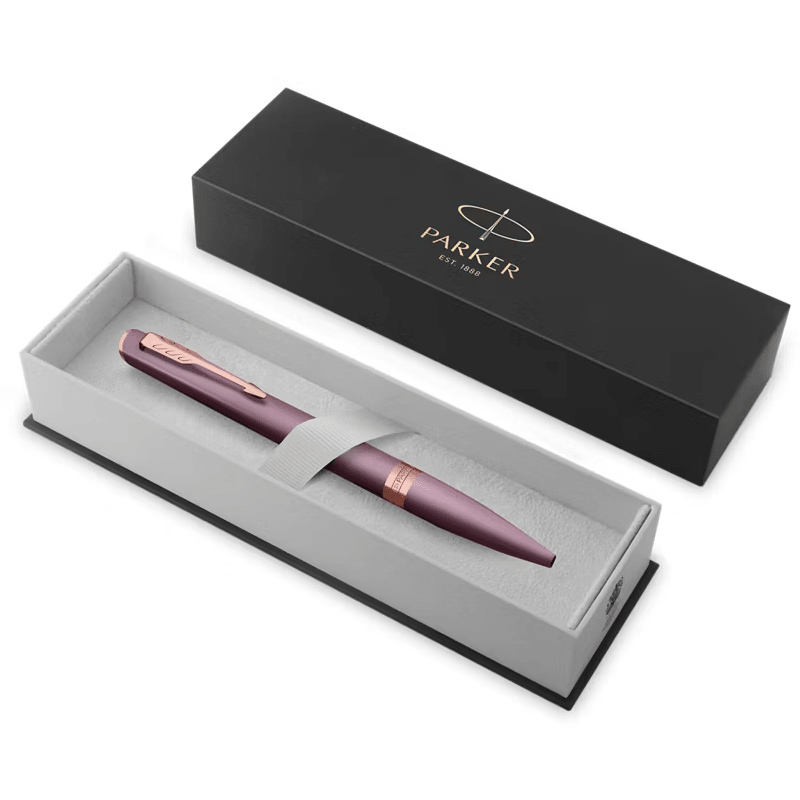 Parker Meridian Ballpoint Pen - Purple - Pink Gold Trim - Pen Boutique Ltd
