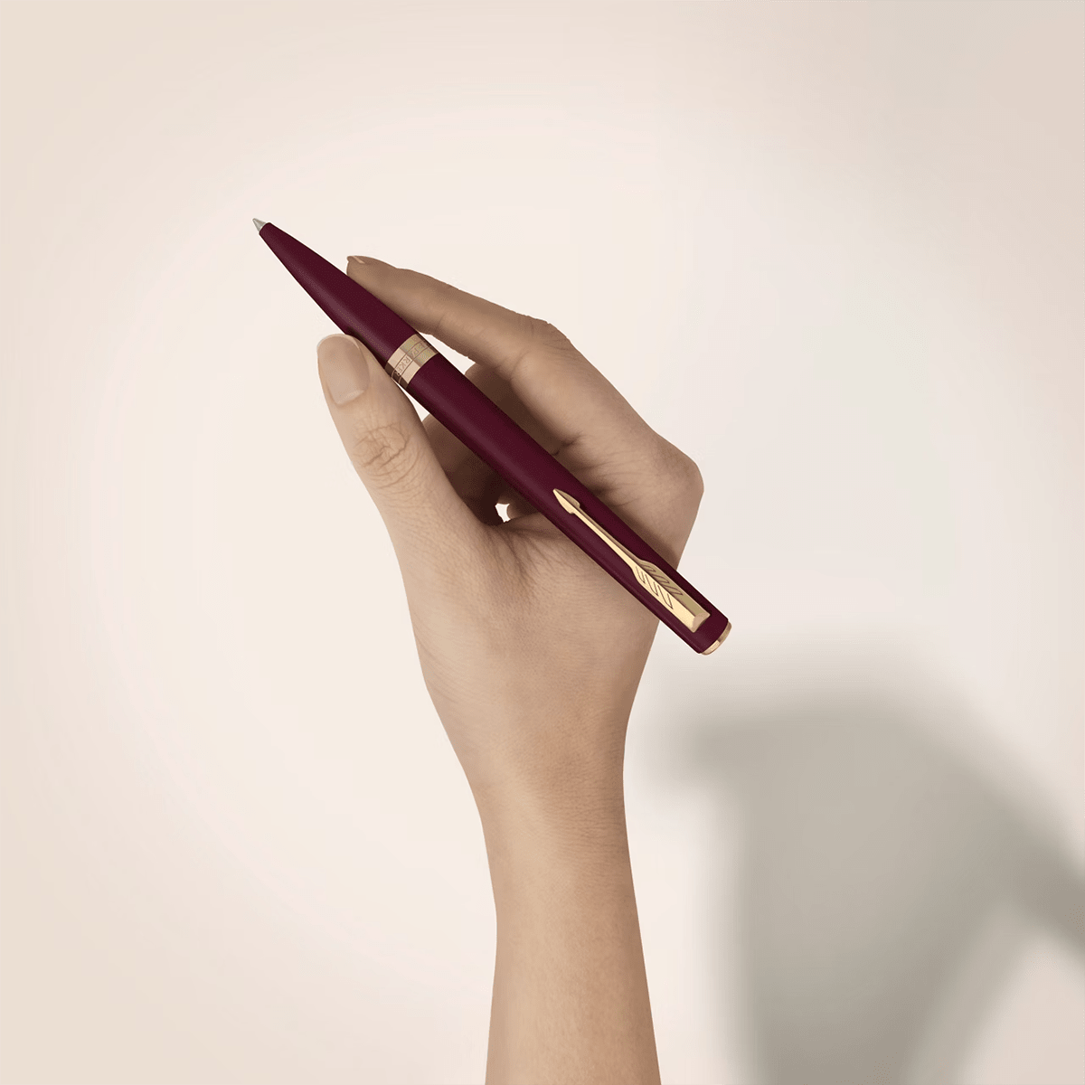 Parker Meridian Ballpoint Pen - Red - Gold Trim - Pen Boutique Ltd