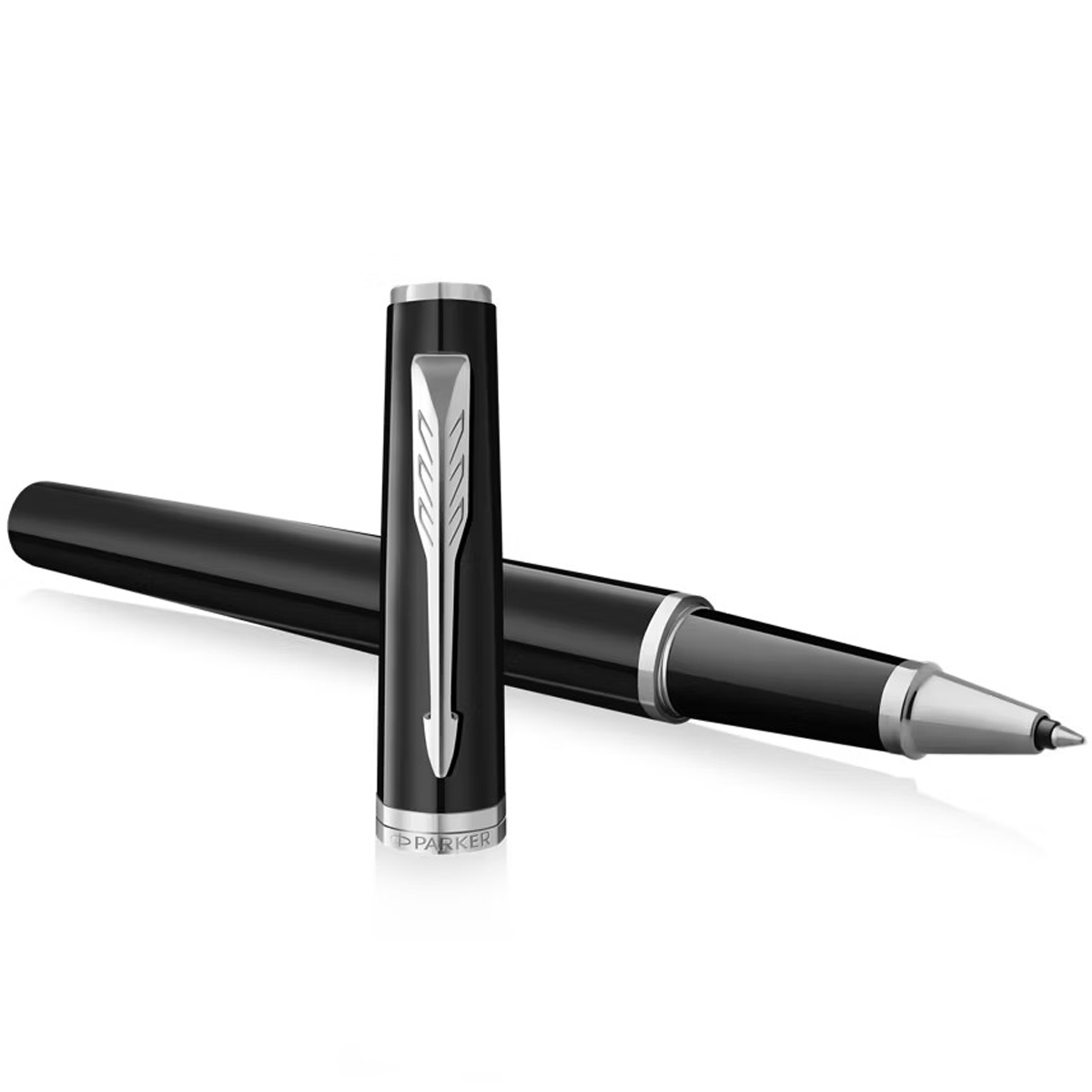 Parker Meridian Rollerbal Pen - Black - Chrome Trim-Pen Boutique Ltd