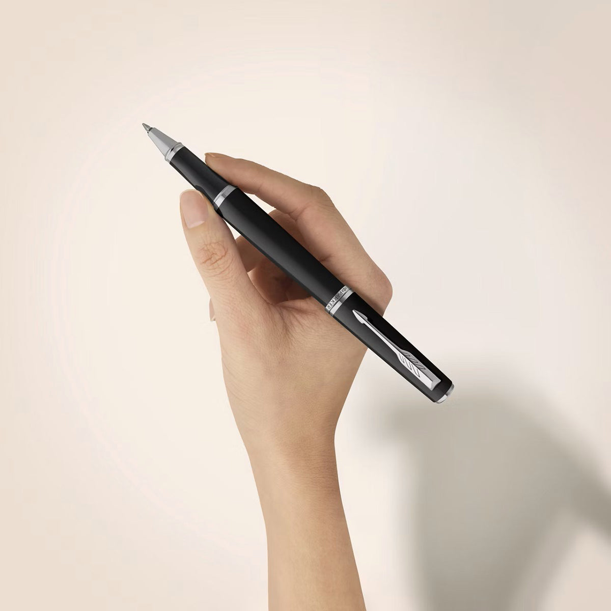 Parker Meridian Rollerbal Pen - Black - Chrome Trim-Pen Boutique Ltd