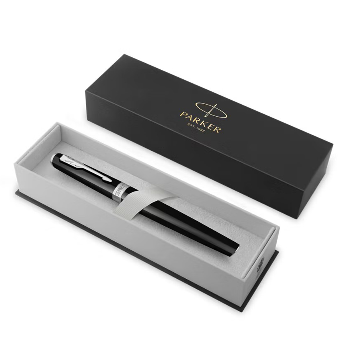 Parker Meridian Rollerbal Pen - Black - Chrome Trim-Pen Boutique Ltd