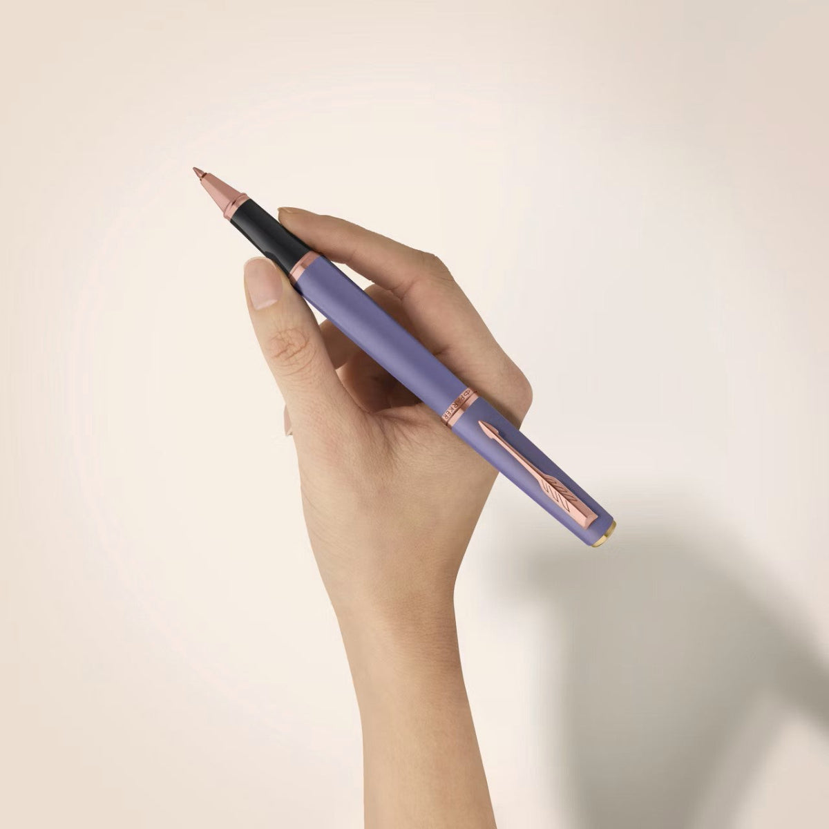 Parker Meridian Rollerbal Pen - Lilac - Pink Gold Trim-Pen Boutique Ltd
