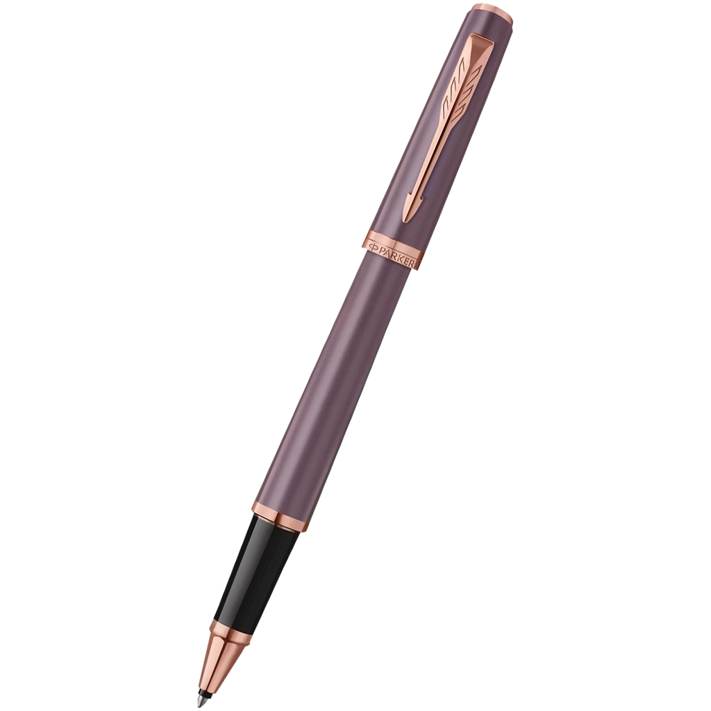 Parker Meridian Rollerbal Pen - Purple - Pink Gold Trim-Pen Boutique Ltd