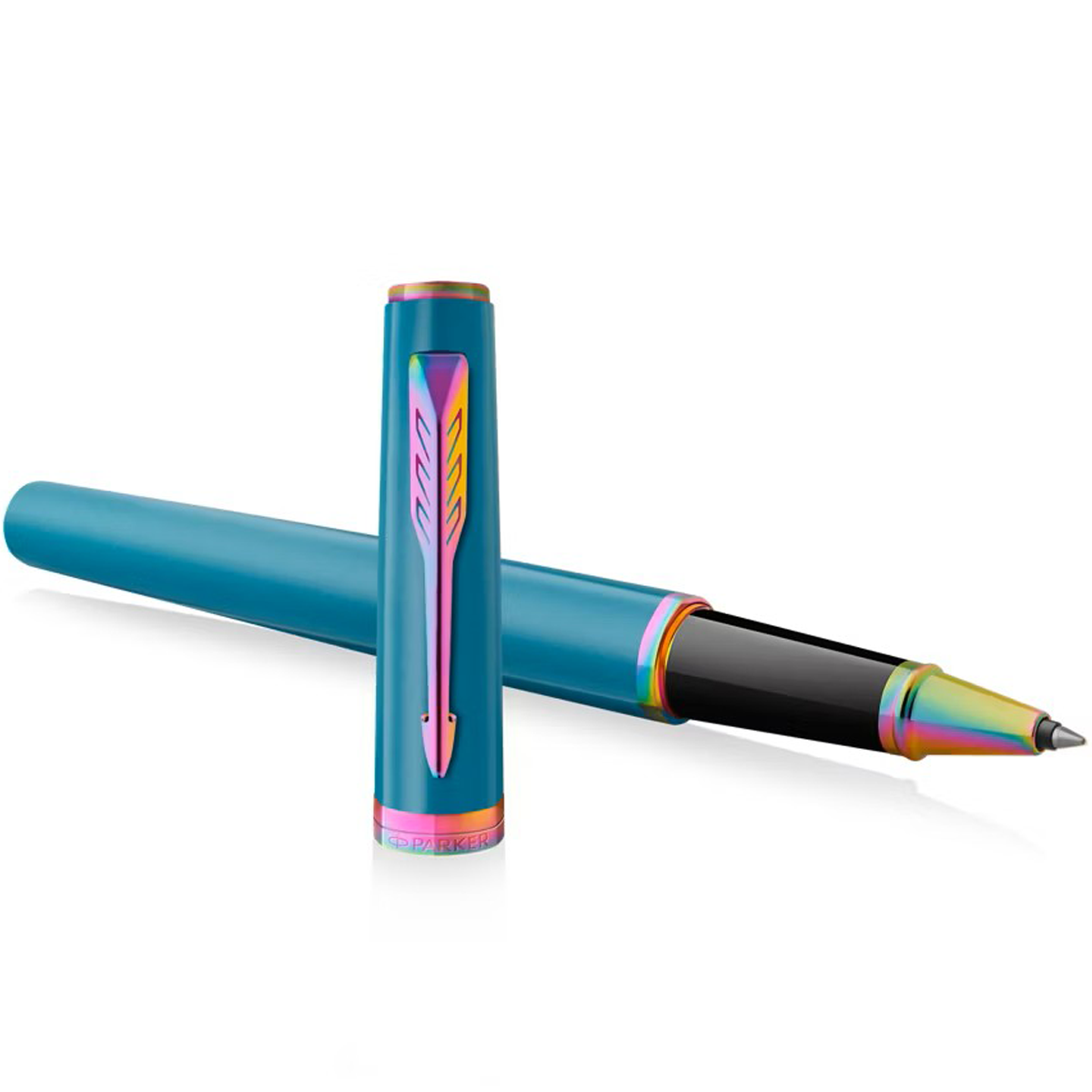 Parker Meridian Rollerbal Pen - Teal - Rainbow Trim-Pen Boutique Ltd