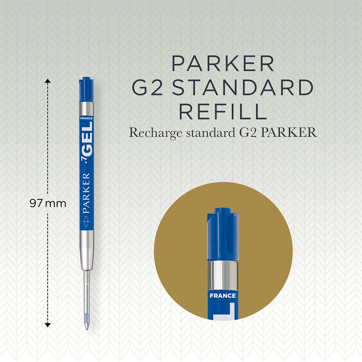 Parker Quink Gel Refill - Blue Ink - Medium Tip (2 per pack)-Pen Boutique Ltd