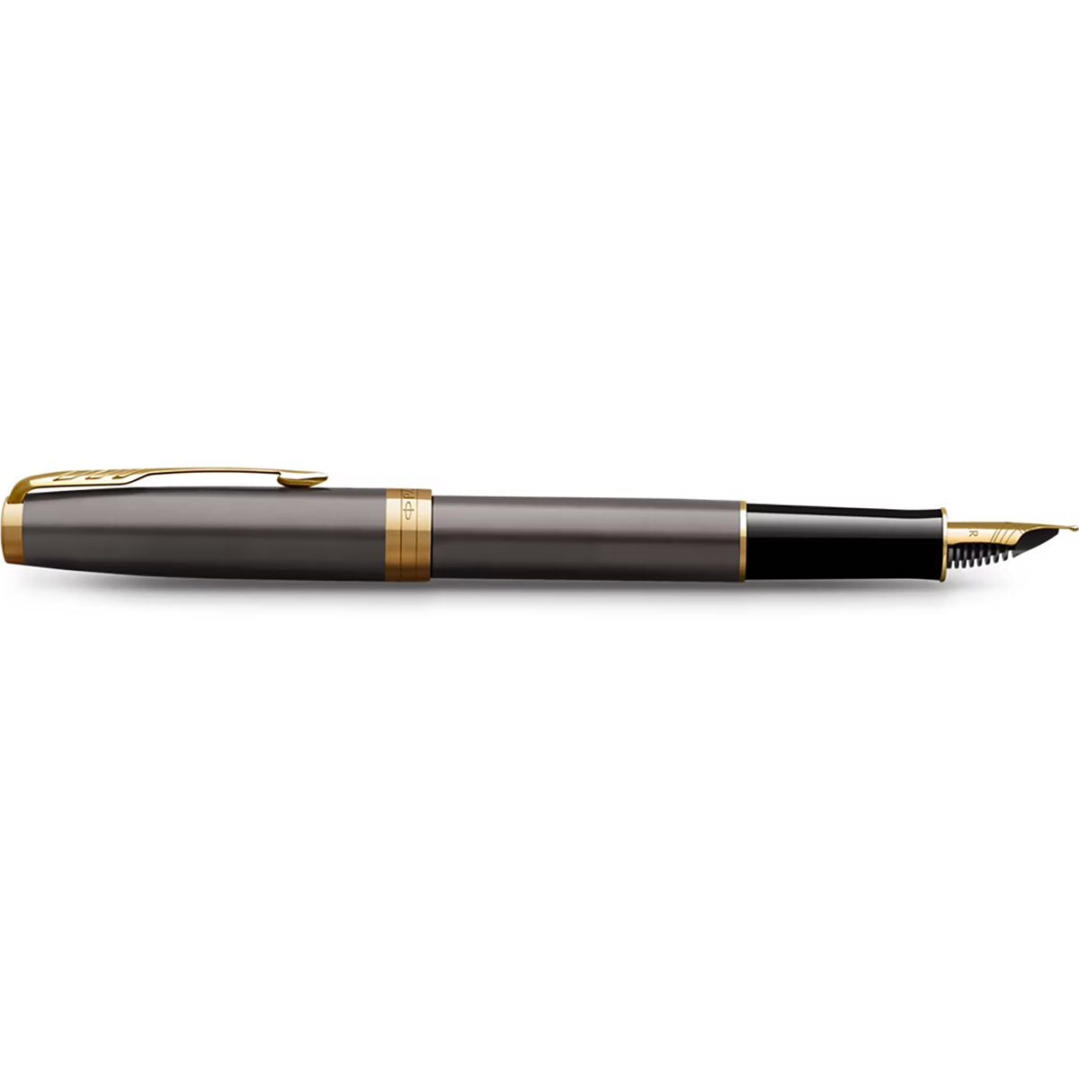Parker Sonnet Fountain Pen - Grey - Gold Trim-Pen Boutique Ltd