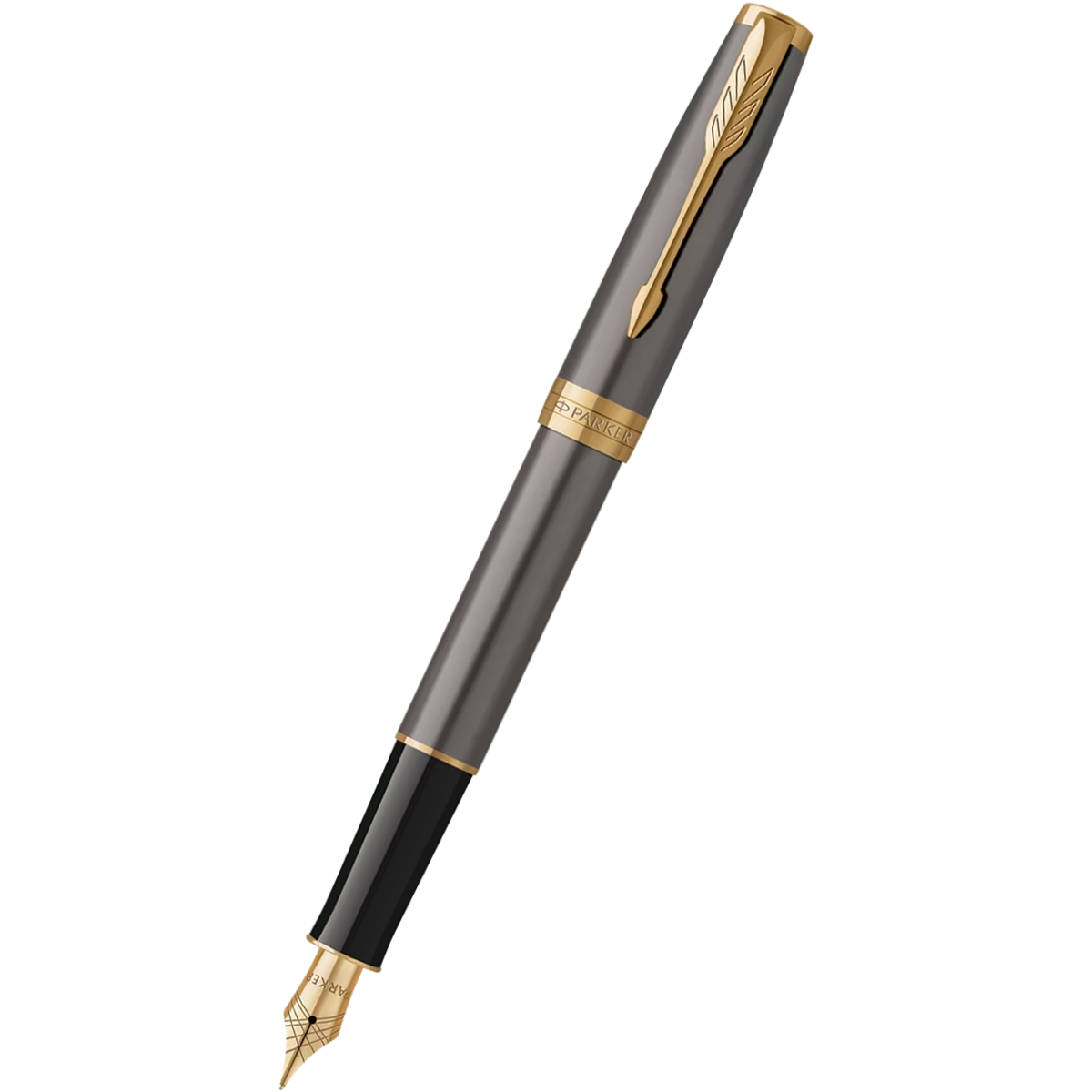 Parker Sonnet Fountain Pen - Grey - Gold Trim-Pen Boutique Ltd