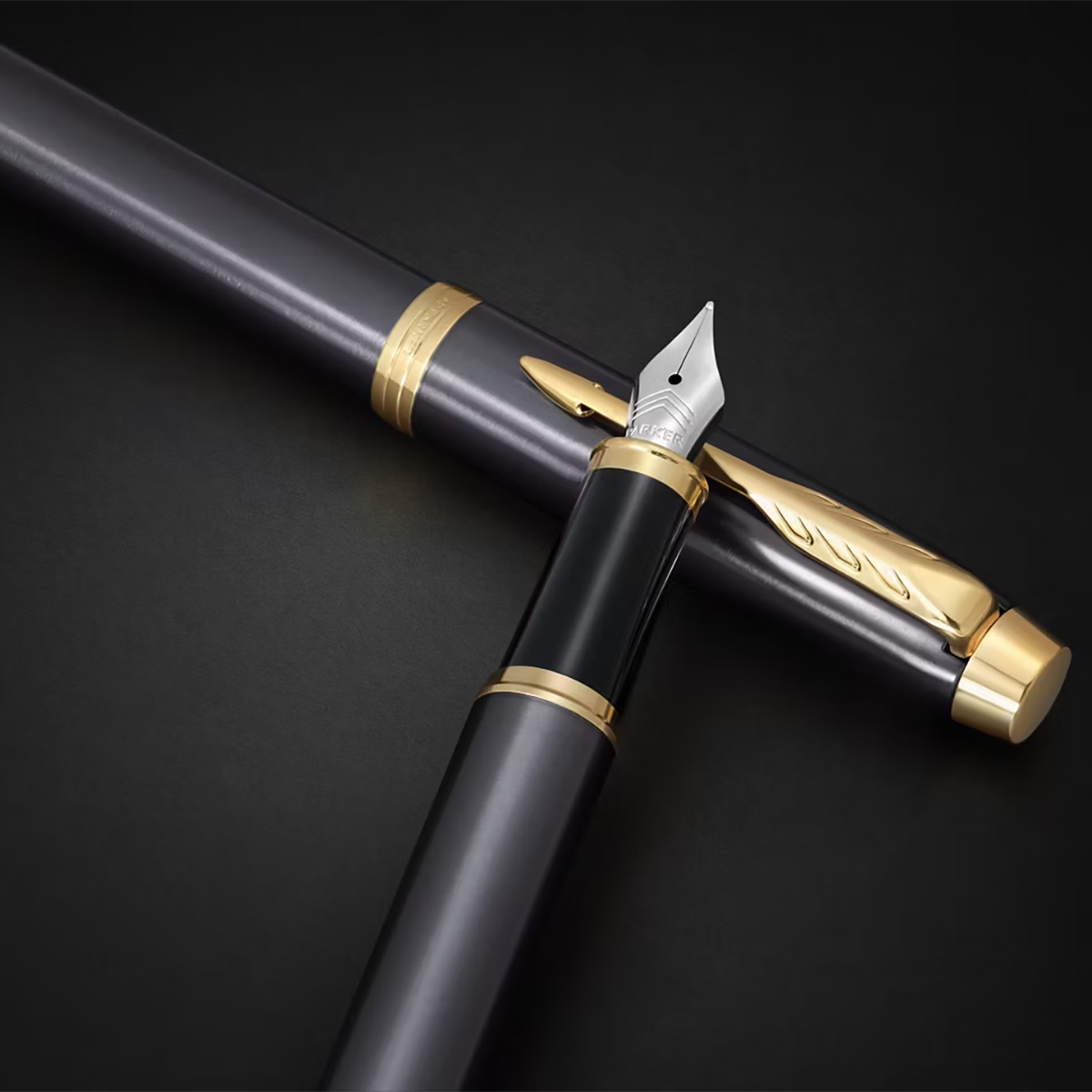 Parker IM Fountain Pen - Grey - Gold Trim