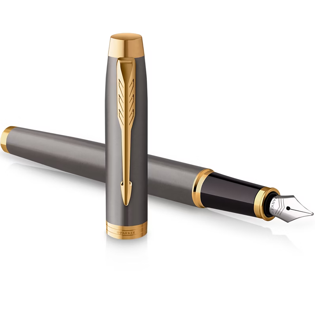 Parker IM Fountain Pen - Grey - Gold Trim
