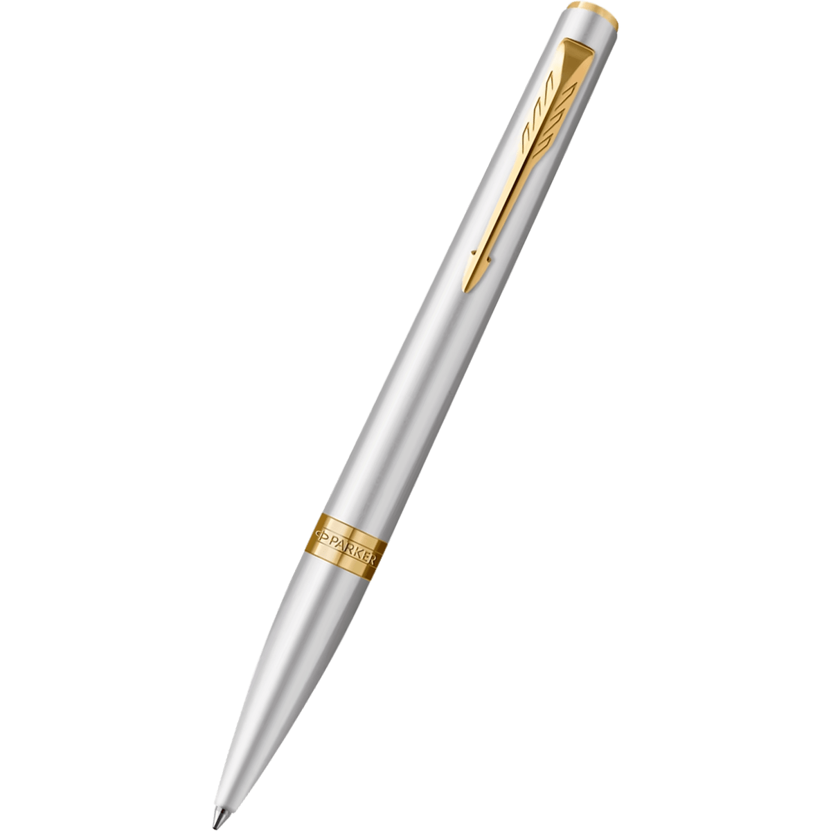 Parker Meridian Ballpoint Pen - Chrome - Gold Trim