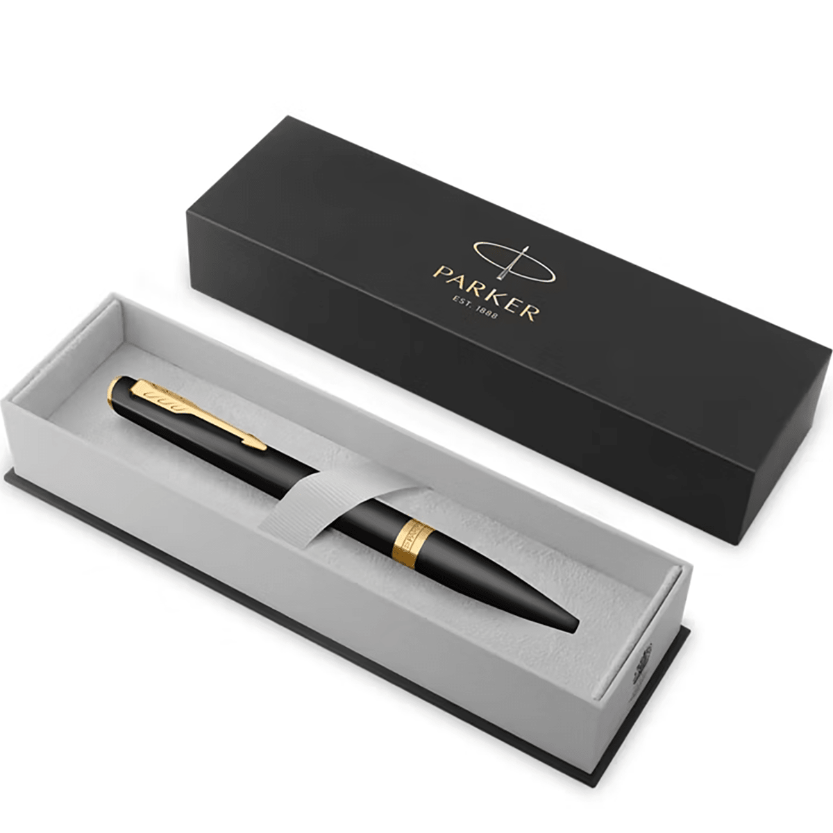 Parker Meridian Ballpoint Pen - Matte Black - Gold Trim - Pen Boutique Ltd