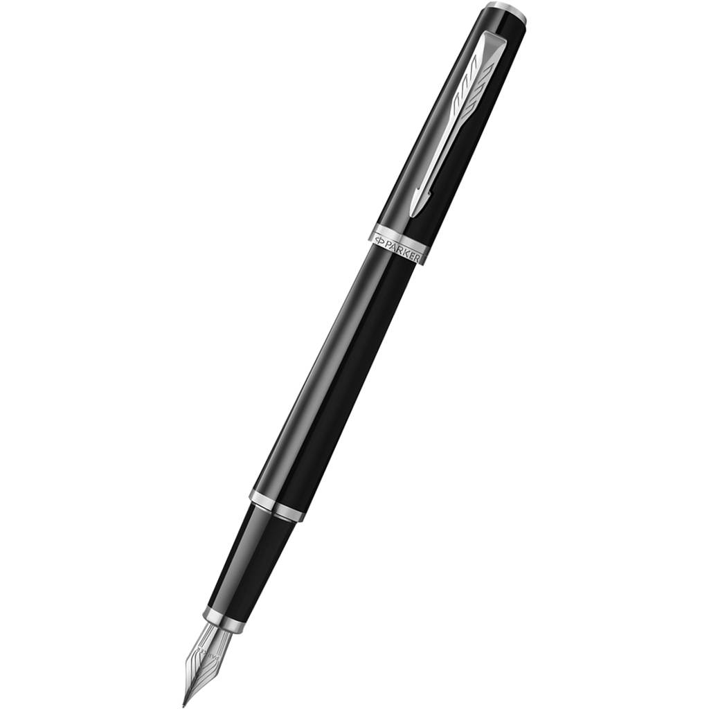 Parker Meridian Fountain Pen - Black - Chrome Trim