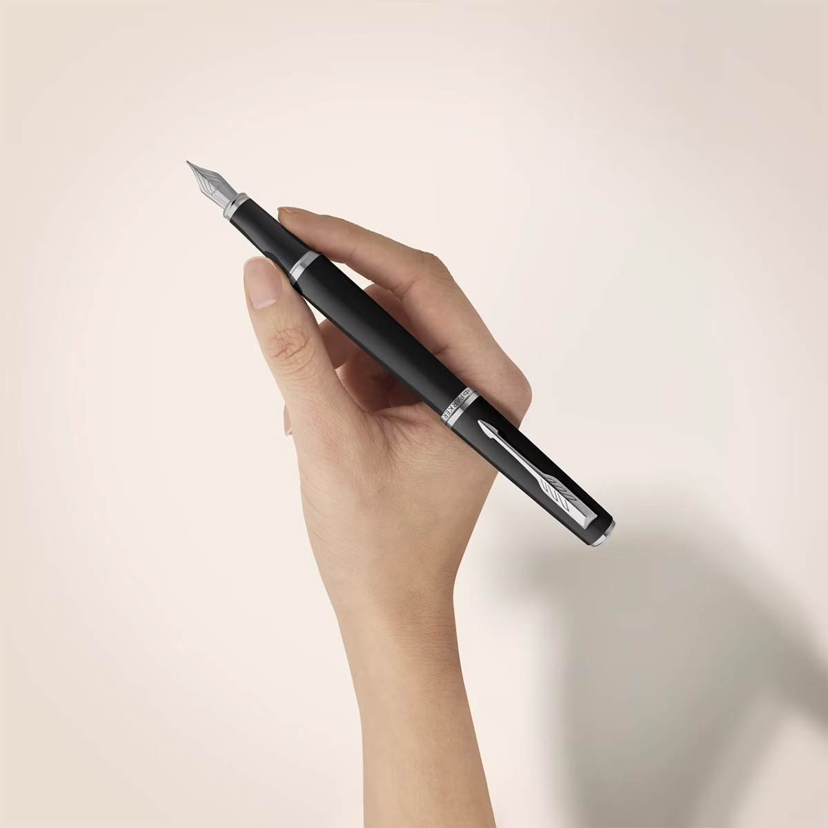 Parker Meridian Fountain Pen - Black - Chrome Trim
