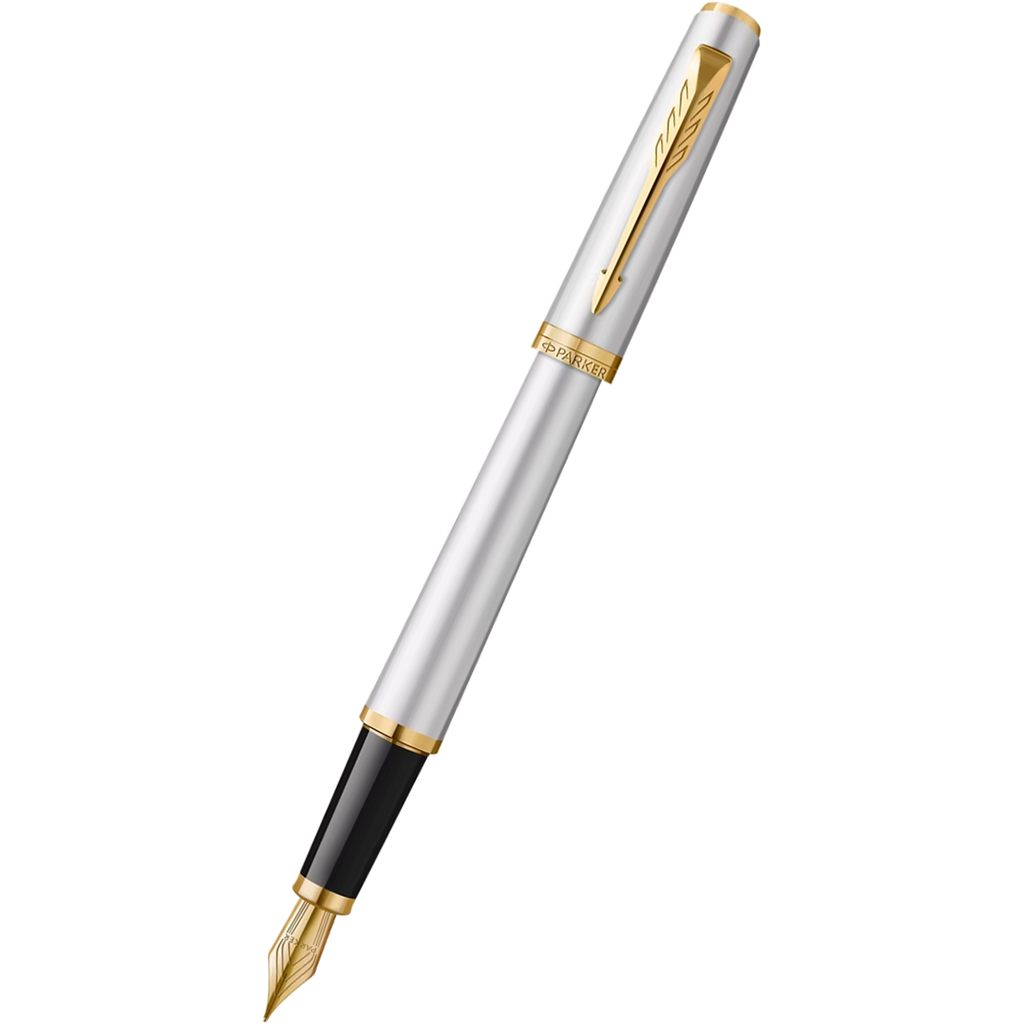 Parker Meridian Fountain Pen - Chrome - Gold Trim