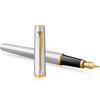 Parker Meridian Fountain Pen - Chrome - Gold Trim