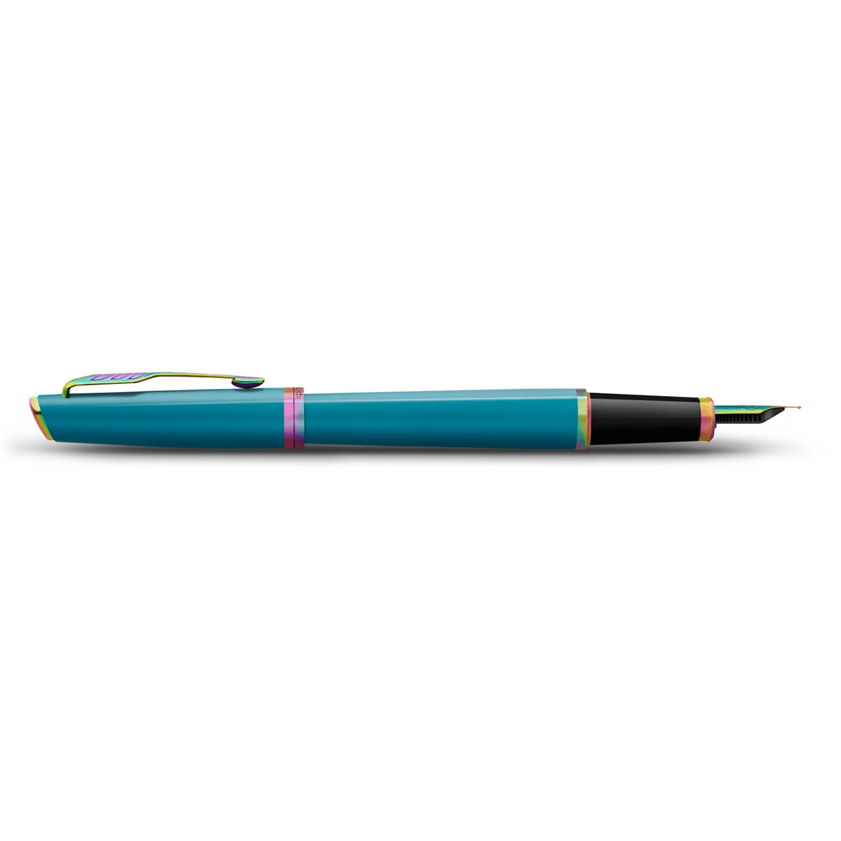 Parker Meridian Fountain Pen - Teal - Rainbow Trim - Pen Boutique Ltd