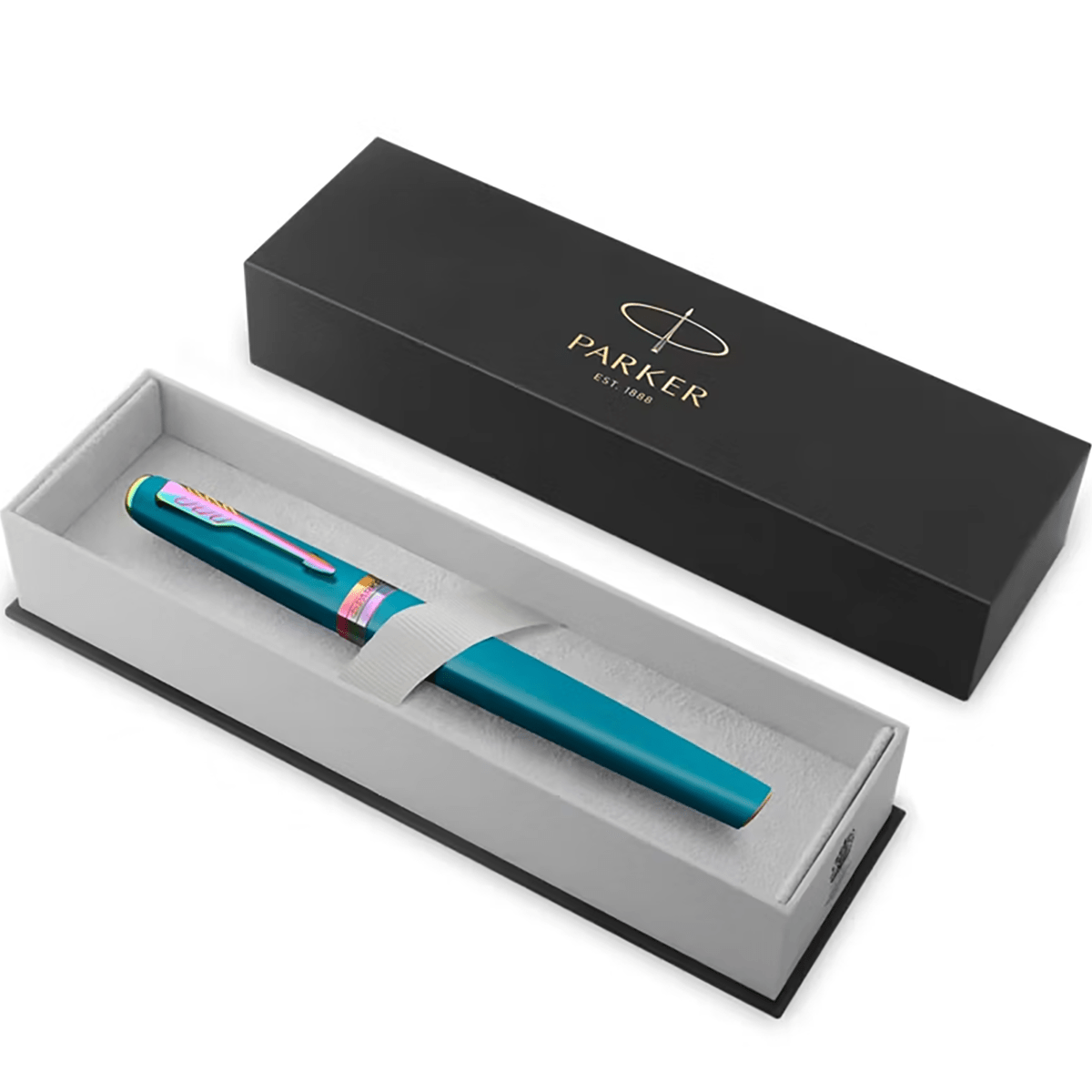 Parker Meridian Fountain Pen - Teal - Rainbow Trim - Pen Boutique Ltd