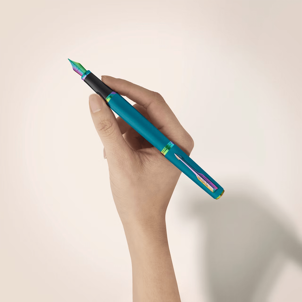 Parker Meridian Fountain Pen - Teal - Rainbow Trim - Pen Boutique Ltd
