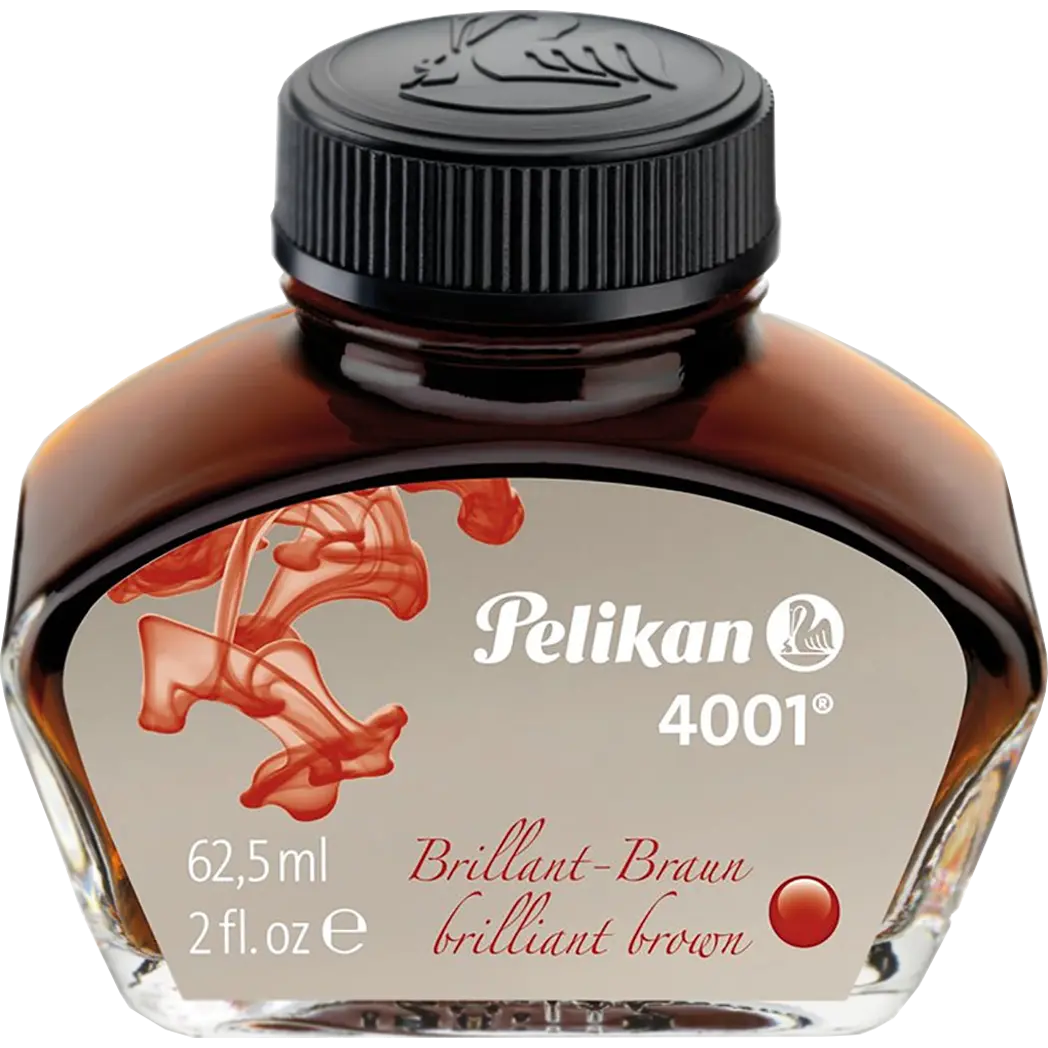 Pelikan 4001 Ink Bottle - Brilliant Brown - 62.5 ml-Pen Boutique Ltd