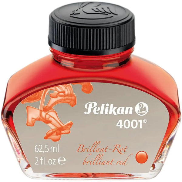 Pelikan 4001 Ink Bottle - Brilliant Red - 62.5ml-Pen Boutique Ltd
