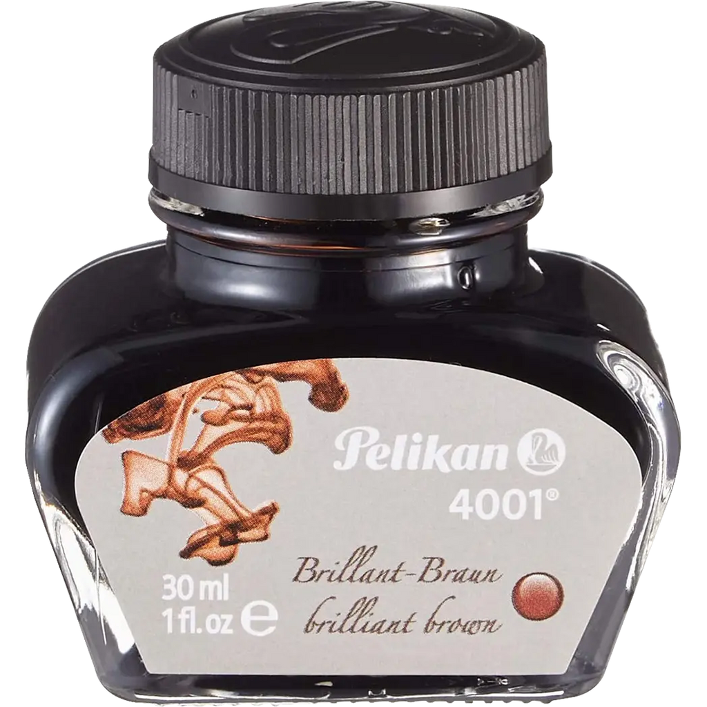 Pelikan 4001 Ink Bottle - Brown - 30ml-Pen Boutique Ltd