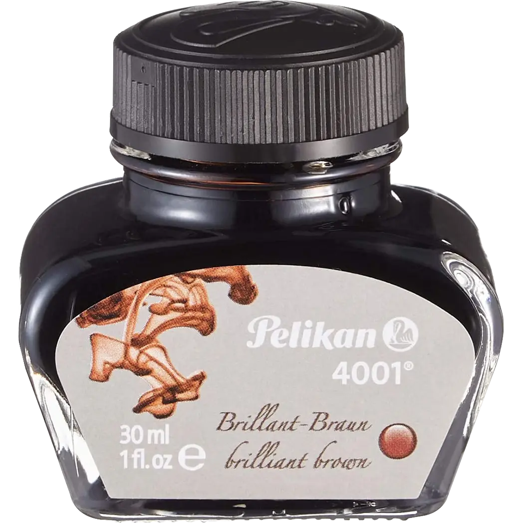 Pelikan 4001 Ink Bottle - Brown - 30ml-Pen Boutique Ltd