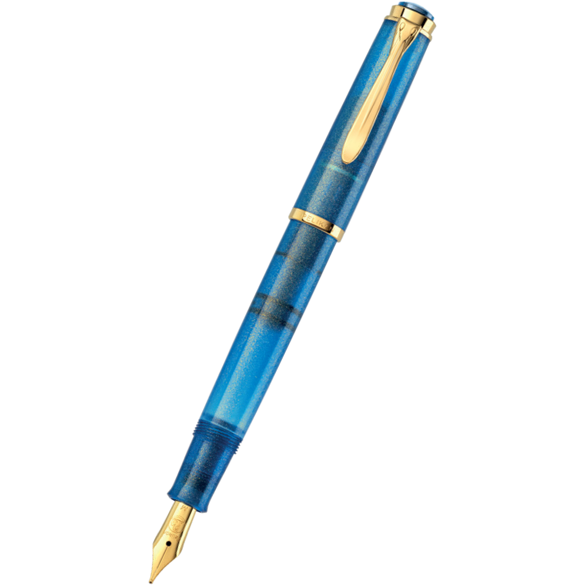 Pelikan Classic M200 Fountain Pen - Golden Lapis (Special US Edition)-Pen Boutique Ltd
