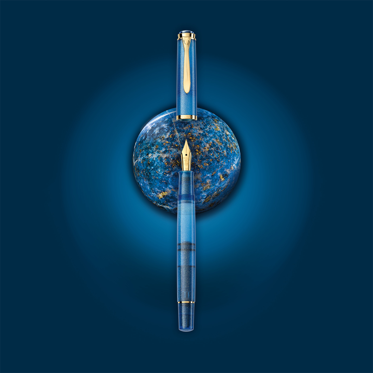 Pelikan Classic M200 Fountain Pen - Golden Lapis (Special US Edition)-Pen Boutique Ltd