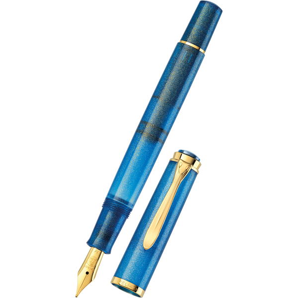 Pelikan Classic M200 Fountain Pen - Golden Lapis (Special US Edition)-Pen Boutique Ltd