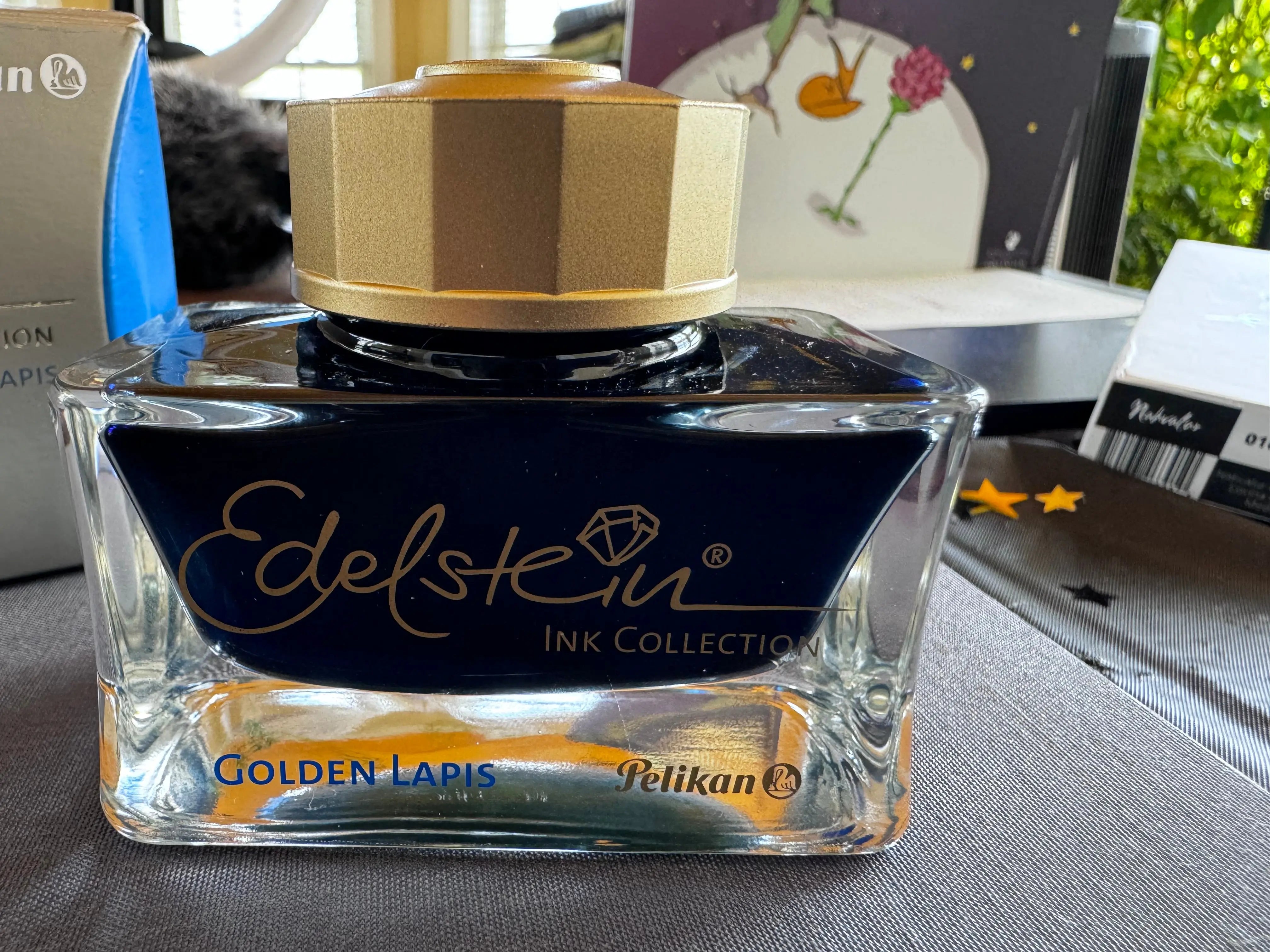 Pelikan Edelstein Ink Bottle - Golden Lapis - Ink Of The Year 2024 ...