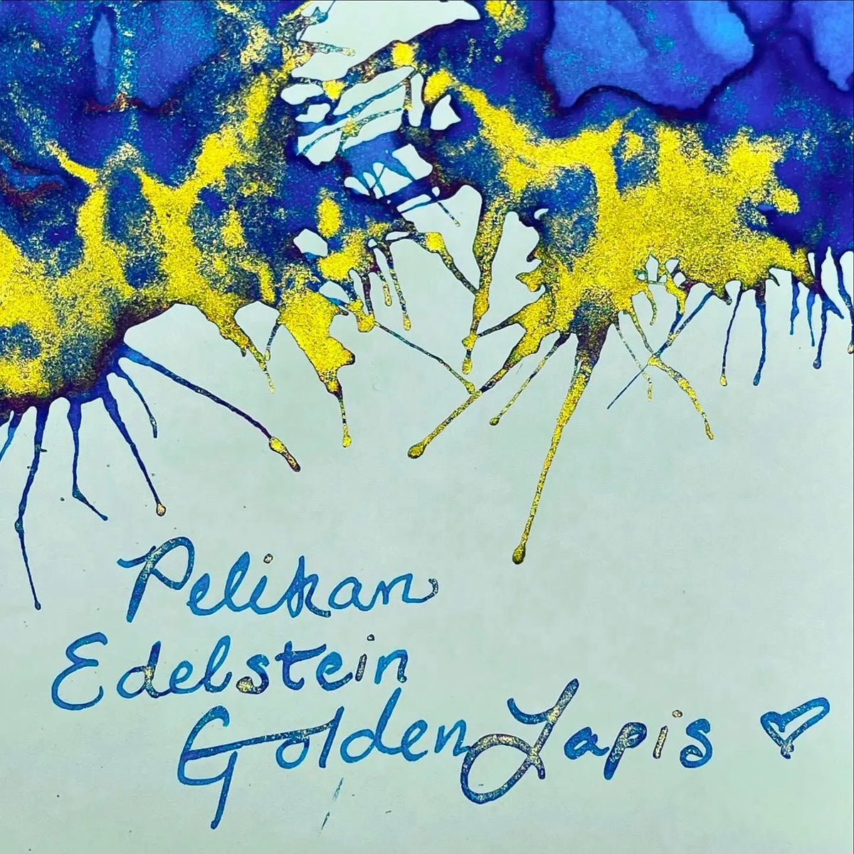 Ezelsteun Pelikan Edelstein Ink Bottle - Golden Lapis - Ink Of The Year 2024